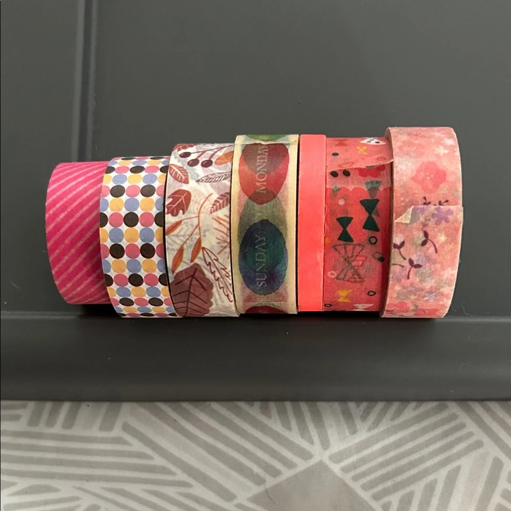 Colorful Patterned Washi Tape Set